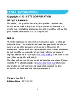 Preview for 2 page of Zte N850 User Manual