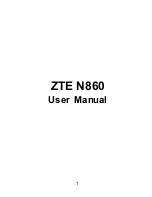 Zte N860 User Manual preview