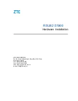 Preview for 1 page of Zte RSU82 S1900 Hardware Installation