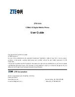 Zte S183 User Manual preview