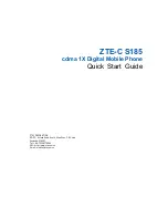 Preview for 1 page of Zte S185 Quick Start Manual