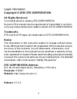 Preview for 2 page of Zte S551 User Manual