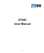 Preview for 1 page of Zte Savvy Z750C User Manual