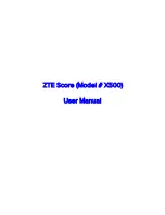 Preview for 1 page of Zte Score M User Manual