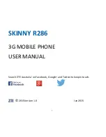 Предварительный просмотр 1 страницы Zte SKINNY R286 User Manual