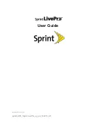 Zte Sprint LivePro User Manual preview