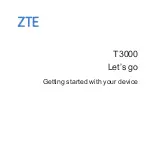 Предварительный просмотр 1 страницы Zte T3000 Getting Started