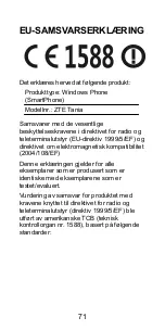 Preview for 71 page of Zte Tania Quick Start Manual