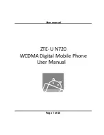 Предварительный просмотр 1 страницы Zte U N720 User Manual