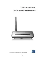 Zte U.S. Cellular Home Phone Quick Start Manual preview