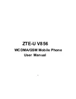 Preview for 1 page of Zte -U V856 User Manual