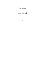 Zte V6000 User Manual preview