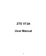 Preview for 1 page of Zte V72A User Manual