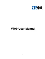 Preview for 1 page of Zte V790 User Manual