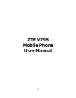 Preview for 1 page of Zte V795 User Manual