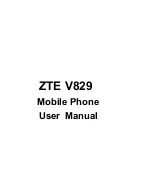 Preview for 1 page of Zte V829 User Manual