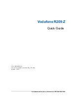 Preview for 1 page of Zte Vodafone R209-Z Quick Manual