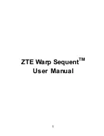 Zte Warp Sequent User Manual preview