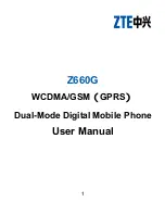 Zte Whirl Z660G User Manual предпросмотр