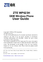 Предварительный просмотр 1 страницы Zte WP623H User Manual