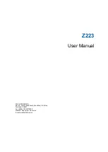 Zte Z223 User Manual preview