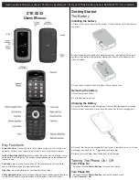 Предварительный просмотр 1 страницы Zte Z233 User Manual