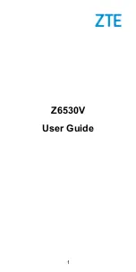 Zte Z6530V User Manual предпросмотр