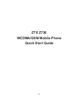 Preview for 3 page of Zte Z730 Quick Start Manual