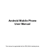 Zte Z933 User Manual предпросмотр