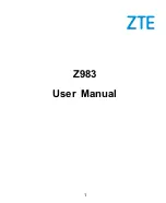 Zte Z983 User Manual preview