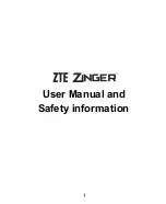 Zte Zinger Z667T User Manual And Safety Information preview