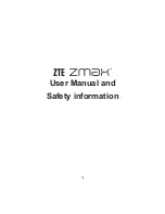 Preview for 3 page of Zte ZMAX User Manual