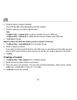 Preview for 48 page of Zte ZTE-RACER User Manual