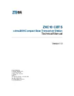 Preview for 1 page of Zte ZXC10 CBTS O1 Technical Manual