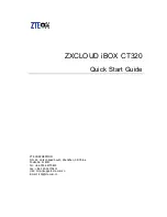 Zte ZXCLOUD iBOX CT320 Quick Start Manual preview