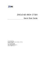 Zte ZXCLOUD iBOX CT320 Quick Start Manual предпросмотр