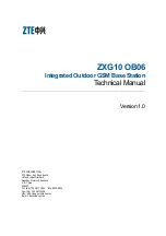 Zte ZXG10-OB06 Technical Manual preview