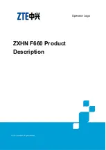 Zte ZXHN F660 Description preview