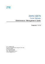 Zte ZXHN H267N Management Manual preview