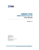 Zte ZXMBW TP25I User Manual preview