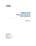 Предварительный просмотр 1 страницы Zte zxmsg 5200 Technical Manual