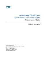 Zte ZXMW NR8120A Maintenance Manual preview