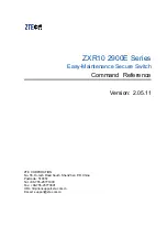 Предварительный просмотр 1 страницы Zte ZXR10 2900E Series Command Reference Manual