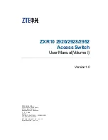 Preview for 1 page of Zte ZXR10 2920 User Manual