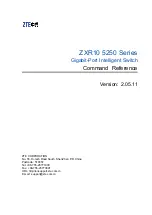 Предварительный просмотр 1 страницы Zte ZXR10 5250 Series Command Reference Manual