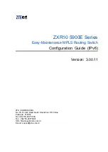 Zte ZXR10 5900E Series Configuration Manual preview