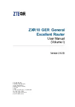 Preview for 1 page of Zte ZXR10 GER User Manual