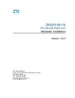 Zte ZXSDR R8119 Hardware Installation предпросмотр