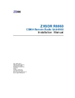 Zte ZXSDR R8860 Installation Manual preview