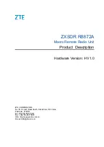 Zte ZXSDR R8872A Product Description preview